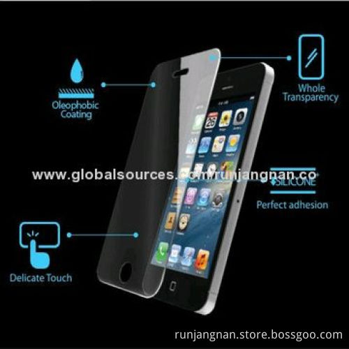 0.3mm Tempered-glass Screen Protector for iPhone 4/4s, HD, 9H, Rounded Borders and Smooth Edge